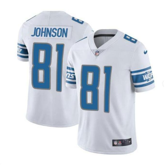 Men's Detroit Lions #18 Calvin Johnson White Vapor Untouchable Limited Stitched Jersey Men's Detroit Lions #18 Calvin Johnson White Vapor Untouchable Limited Stitched Jersey